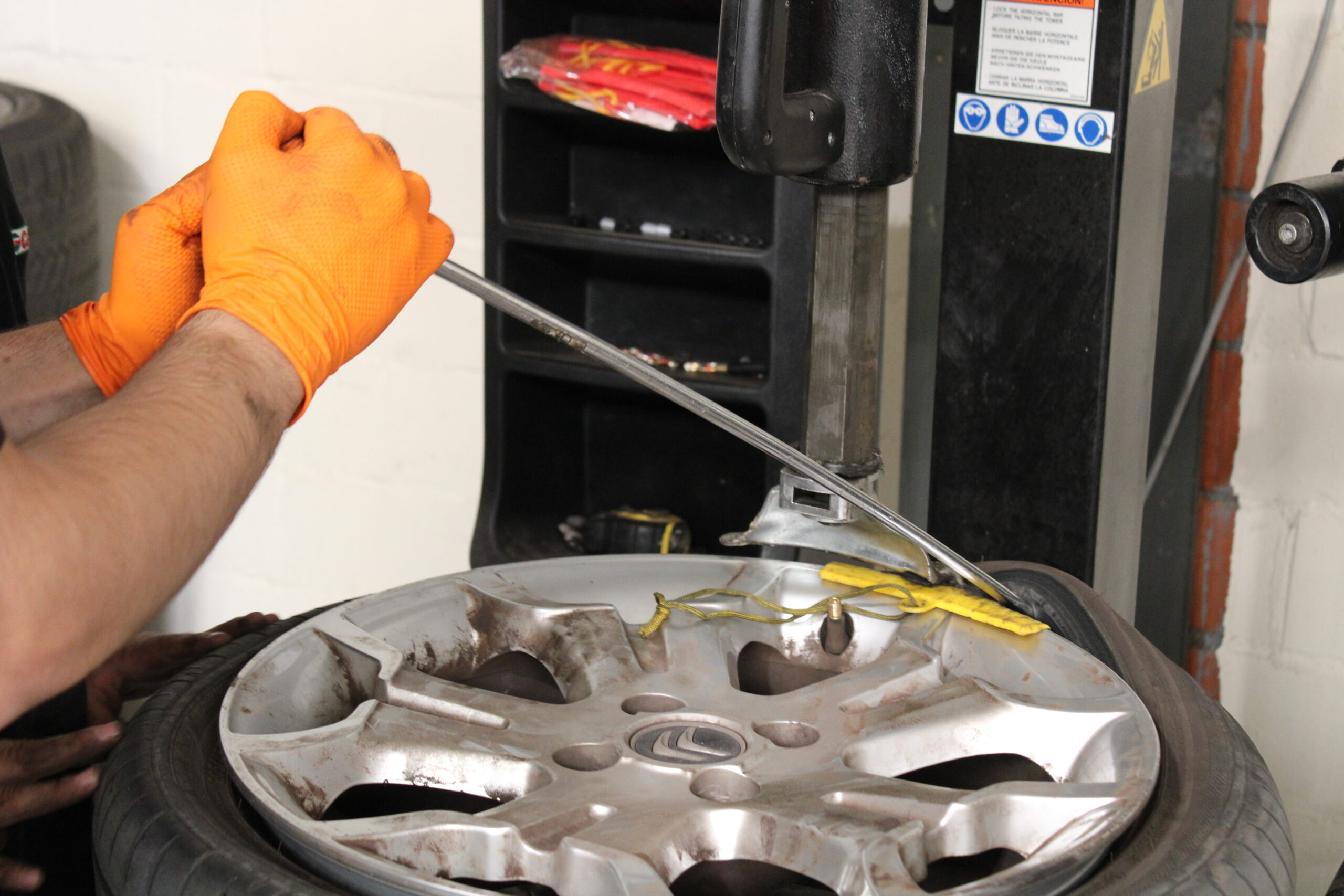 montage van een band op de velg